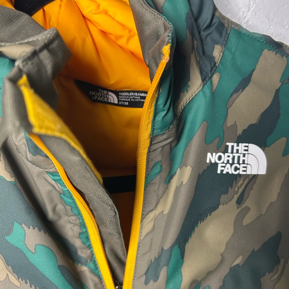 The North Face Green and Yellow Camouflage Jacket - Picture 2 of 2